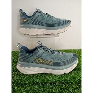 Hoka One One Mens Bondi 6 1019269 LMCB Blue Running Shoes Men's Size 10